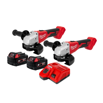 M18™  鋰電精銳無碳刷雙4"砂輪機組