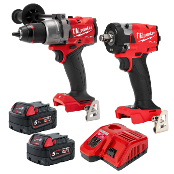 M18 FUEL™ 鋰電無碳刷電鑽扳手雙機組