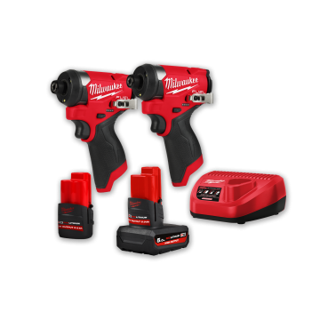 M12 FUEL™ 鋰電無碳刷起子雙機組