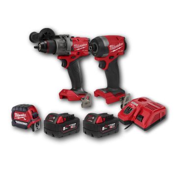 M18 FUEL™ 鋰電無碳刷起子+電鑽雙機組